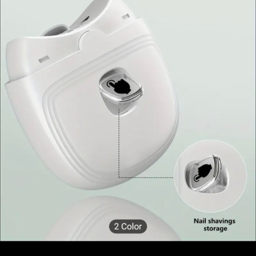Compact White Nail Shaver with Storage